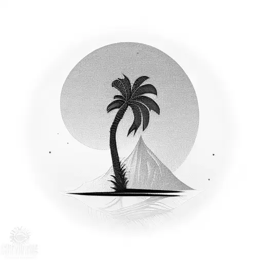 Palm Tree tattoo design idea