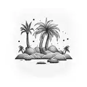 Palm Tree tattoo design idea