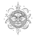 Sun and Moon tattoo design idea