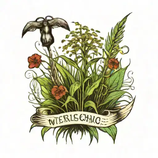 grass, microbiology, molecules agriculture, Wisconsin tattoo design idea