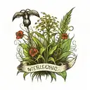 grass, microbiology, molecules agriculture, Wisconsin tattoo design idea