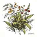 grass, microbiology, molecules agriculture, Wisconsin tattoo design idea