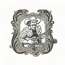 country music, alan jackson  tattoo design idea