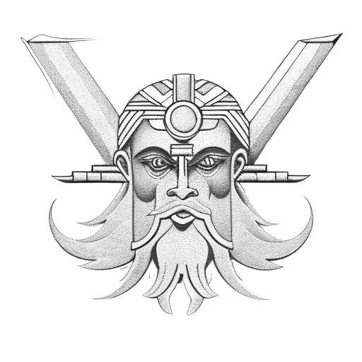 minimalist thoth god for arm tattoo design idea