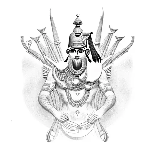 thoth egiptian god tattoo design idea