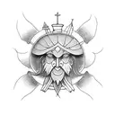 minimalist thoth god for arm tattoo design idea