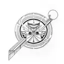 minimalist thoth god for arm tattoo design idea