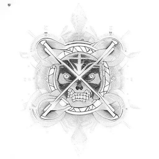 Perseverance determination Aries water north tattoo design idea