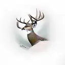 deer pheasant duck tattoo design idea
