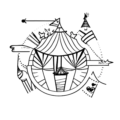 circus big top tattoo design idea