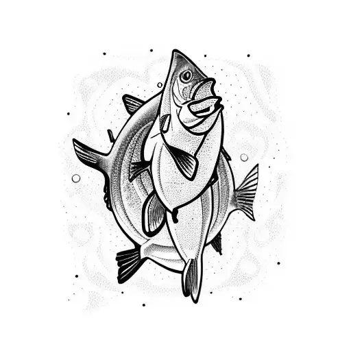 coho salmon tattoo design idea