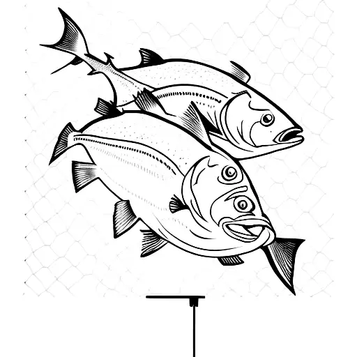coho salmon tattoo design idea