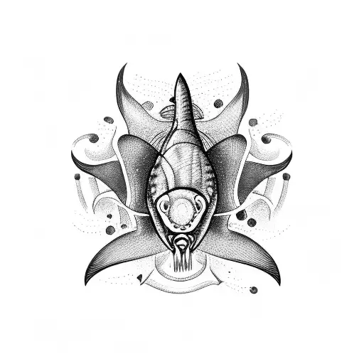 coho salmon tattoo design idea