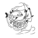 coho salmon tattoo design idea