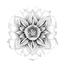 jigsaw puzzle of luck flower tattoo design idea