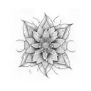 jigsaw puzzle of luck flower tattoo design idea