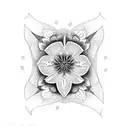 jigsaw puzzle of luck flower tattoo design idea