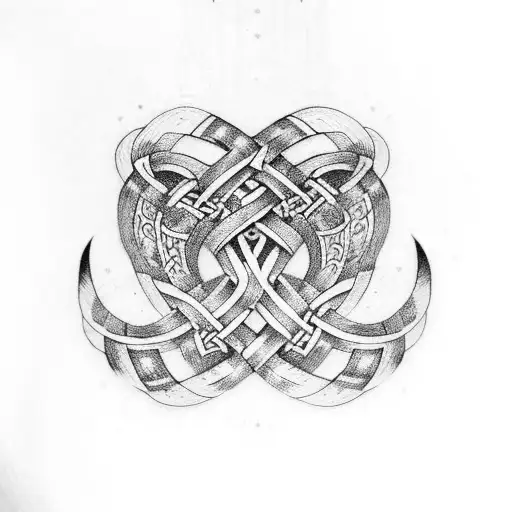 Viking knotwork tattoo design idea