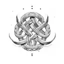 Viking knotwork jörmungandr tattoo design idea