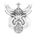 Viking knotwork jörmungandr tattoo design idea