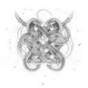 Viking knotwork jörmungandr tattoo design idea