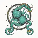 Scorpio constellation merging aries zodiac sign tattoo design idea