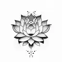 Lotus Flower with shading tattoo design idea