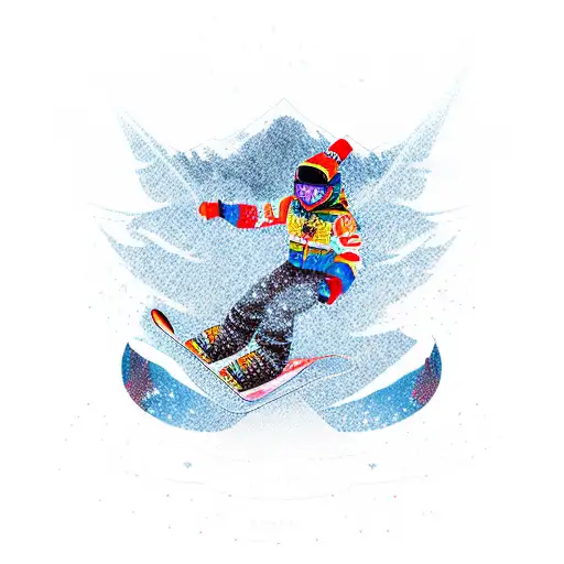 snowboard winter  tattoo design idea