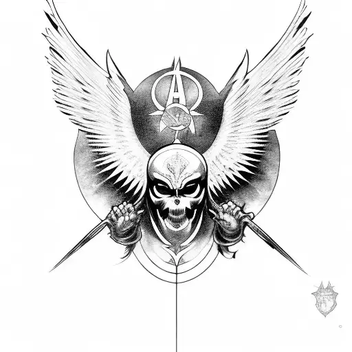 Archangel Michael tattoo design idea