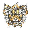 rabbit paw print tattoo design idea