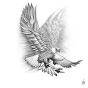 eagle escaping hell tattoo design idea