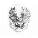 eagle escaping hell tattoo design idea