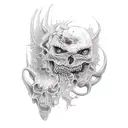 escaping hell tattoo design idea