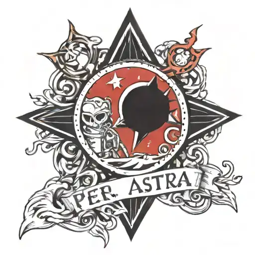 Per aspera ad astra tattoo design idea
