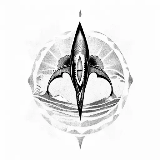 maori  raie manta requin baleine une tortue tattoo design idea