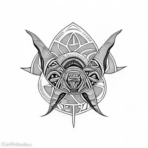maori  raie manta  tortue map monde tattoo design idea