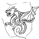 A minimalist dragon silhouette intertwined with a group of friends holding hands, symbolizing the bond between friendship and inner strength tattoo design idea