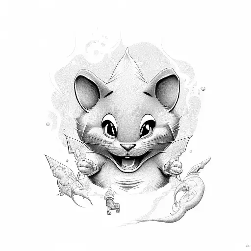 tom y jerry tattoo design idea