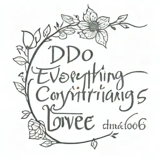 Do everything in love 1 Corinthians 16:14 with 2005 tattoo design idea