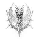 cyberpunk Dragon  tattoo design idea