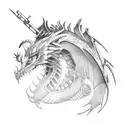 cyberpunk Dragon  tattoo design idea