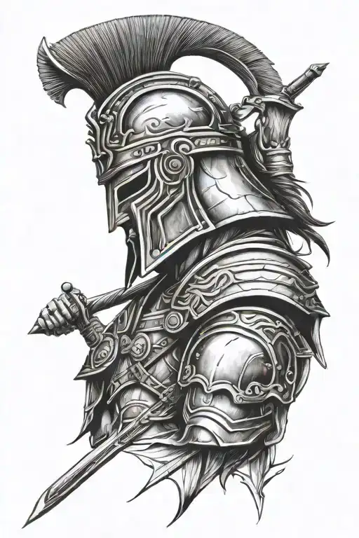 gladiator themed  tattoo design idea