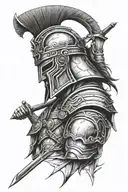 gladiator themed  tattoo design idea