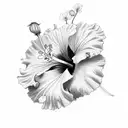 Hibiscus tattoo design idea
