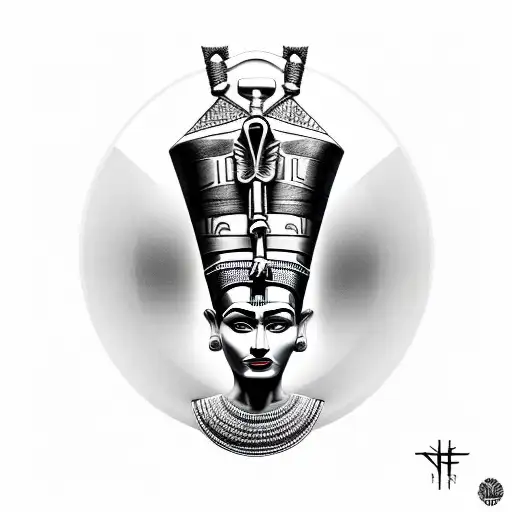 Nefertiti tattoo design idea