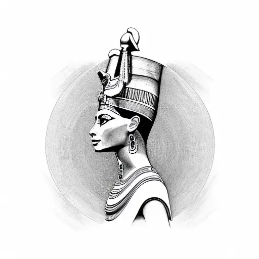 Nefertiti tattoo design idea