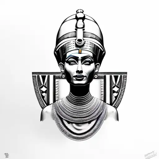 Nefertiti tattoo design idea