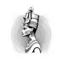 Nefertiti tattoo design idea