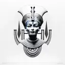 Nefertiti tattoo design idea