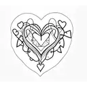 heart in ice  tattoo design idea